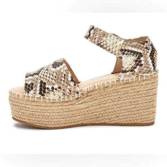 Coconuts by Matisse Flirty Brown Tan Animal Print Wedge Platform Sandals Shoes - Picture 4 of 9